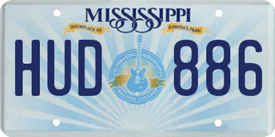 MS license plate HUD886