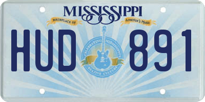 MS license plate HUD891