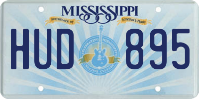 MS license plate HUD895