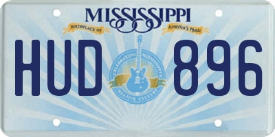 MS license plate HUD896