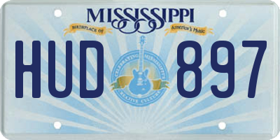 MS license plate HUD897