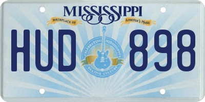 MS license plate HUD898