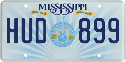 MS license plate HUD899