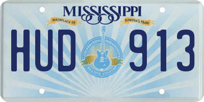 MS license plate HUD913
