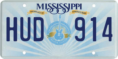 MS license plate HUD914