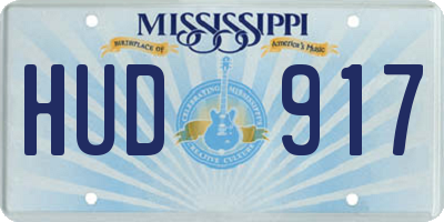 MS license plate HUD917
