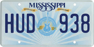 MS license plate HUD938
