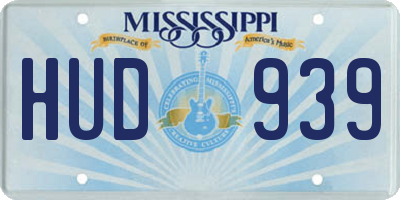 MS license plate HUD939