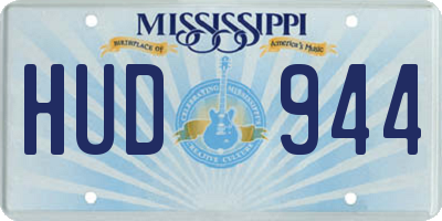 MS license plate HUD944