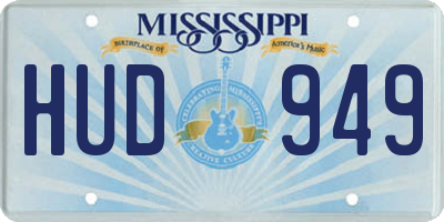 MS license plate HUD949