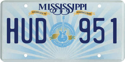 MS license plate HUD951