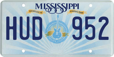 MS license plate HUD952