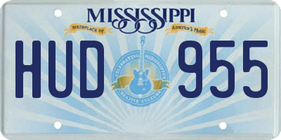 MS license plate HUD955