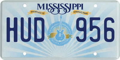 MS license plate HUD956