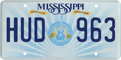 MS license plate HUD963