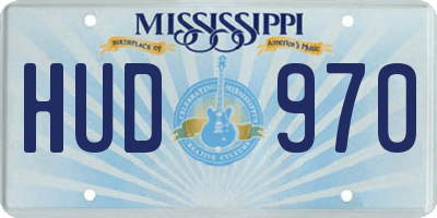 MS license plate HUD970