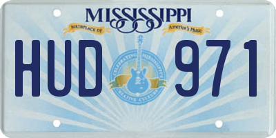 MS license plate HUD971