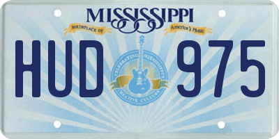 MS license plate HUD975
