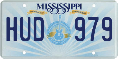 MS license plate HUD979