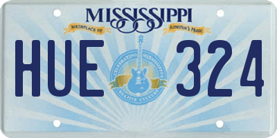 MS license plate HUE324