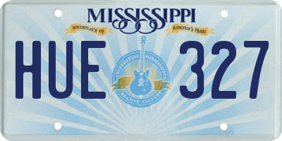 MS license plate HUE327