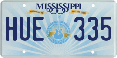 MS license plate HUE335
