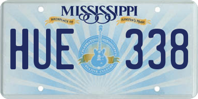 MS license plate HUE338