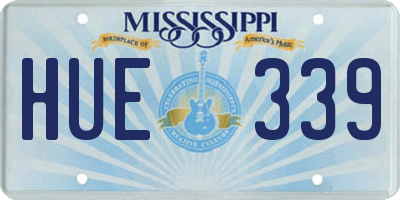 MS license plate HUE339