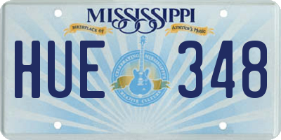 MS license plate HUE348