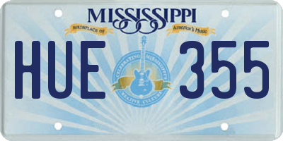 MS license plate HUE355