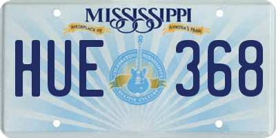MS license plate HUE368