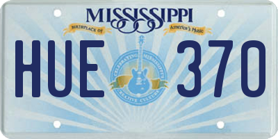 MS license plate HUE370