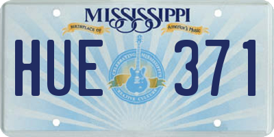 MS license plate HUE371