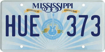 MS license plate HUE373