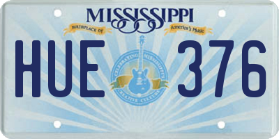 MS license plate HUE376