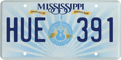 MS license plate HUE391