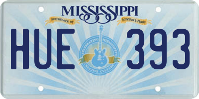 MS license plate HUE393