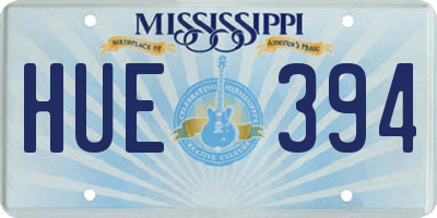 MS license plate HUE394