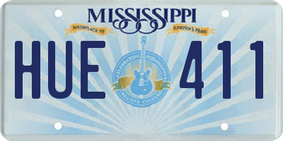 MS license plate HUE411
