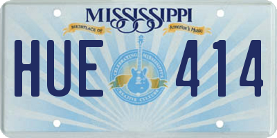 MS license plate HUE414