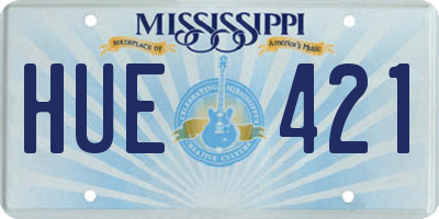 MS license plate HUE421