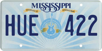 MS license plate HUE422
