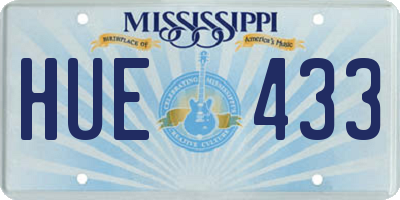 MS license plate HUE433