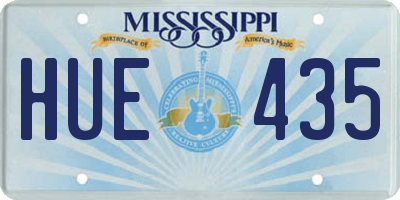 MS license plate HUE435