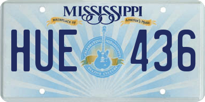 MS license plate HUE436