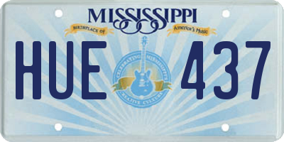 MS license plate HUE437