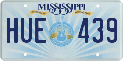 MS license plate HUE439