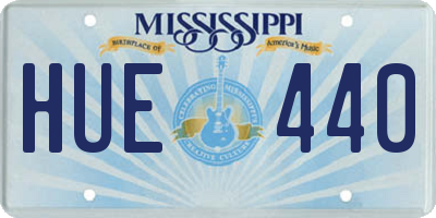 MS license plate HUE440