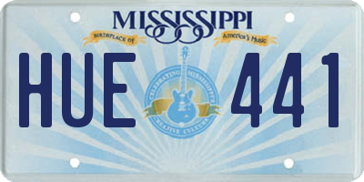 MS license plate HUE441