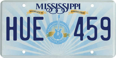 MS license plate HUE459
